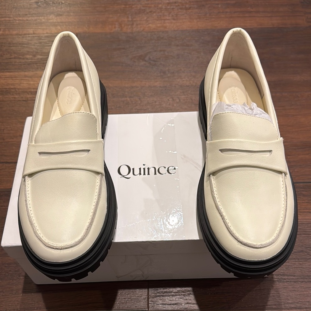 Quince Cream Loafers